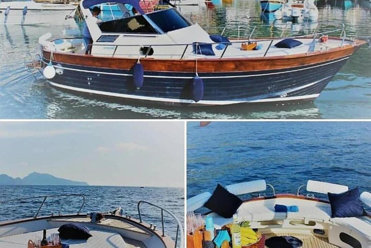 dos fotografías de un barco en el agua