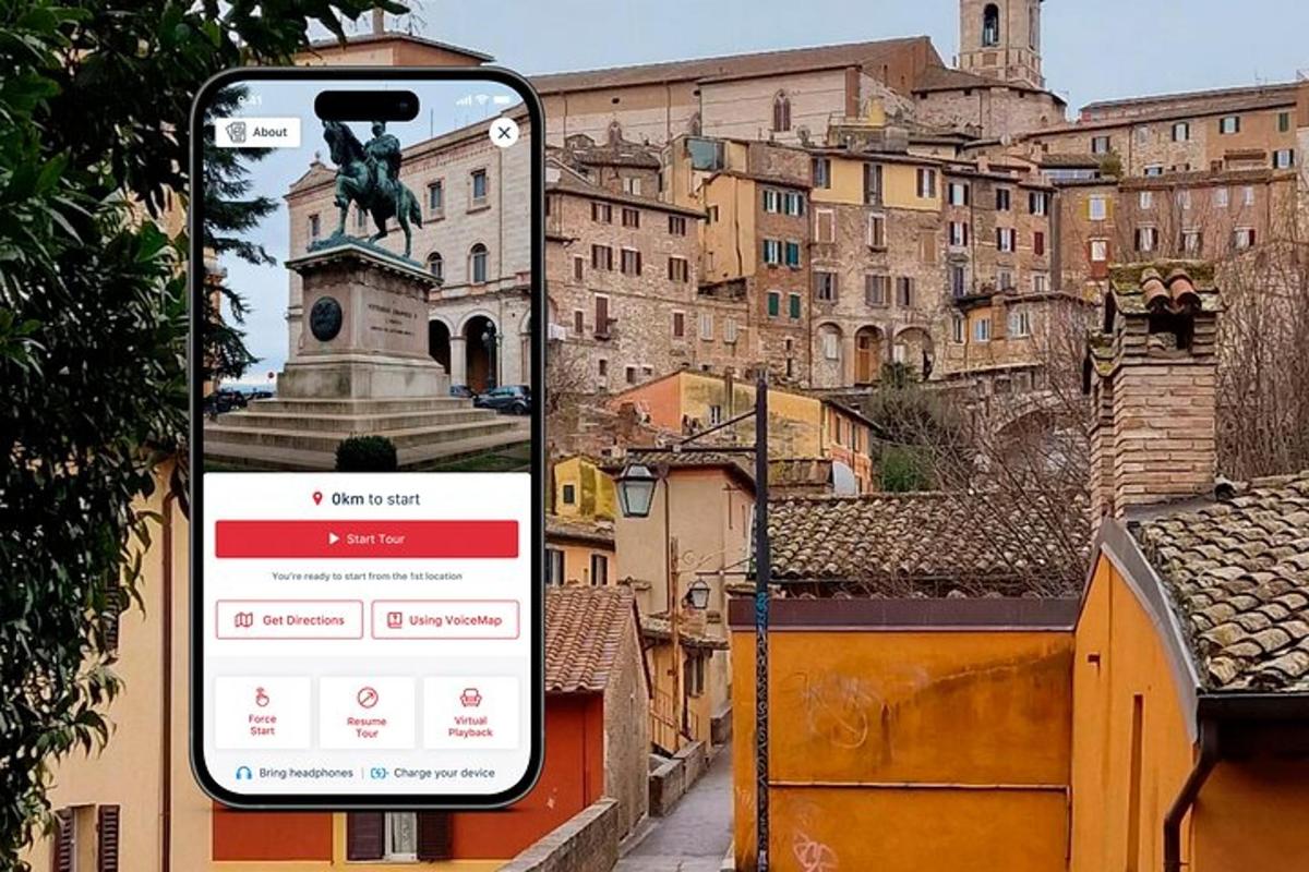 a cell phone taking a picture of a city