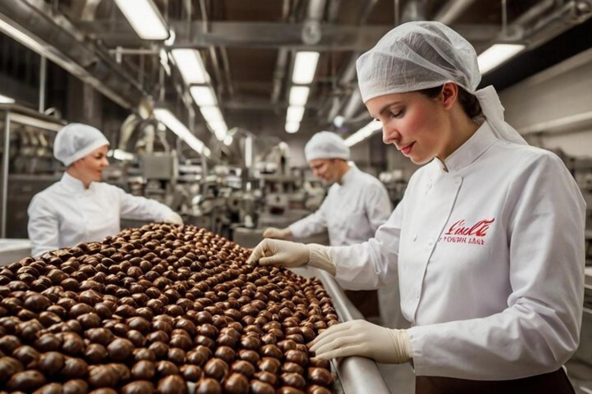 a group of chefs working in a factory