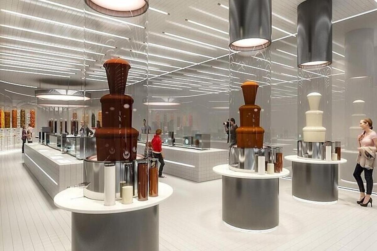 a store with vases on display in a building