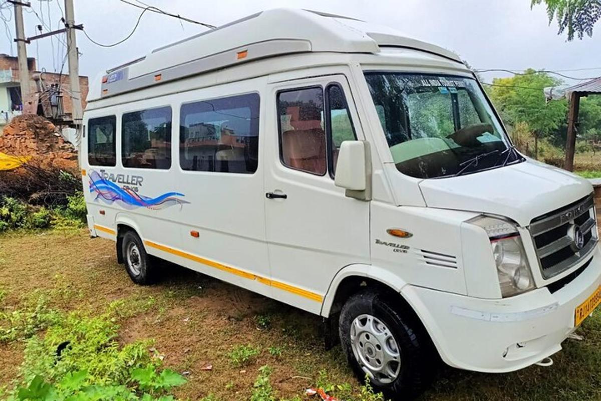 a white van parked in a field