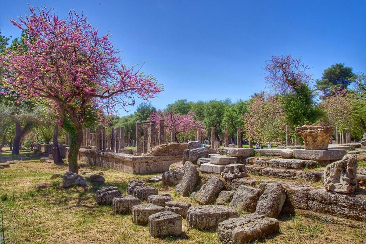 ένα σωρό πέτρες σε ένα χωράφι με ένα δέντρο