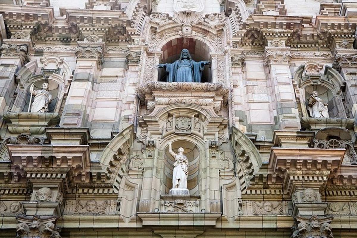a building with a statue on top of it