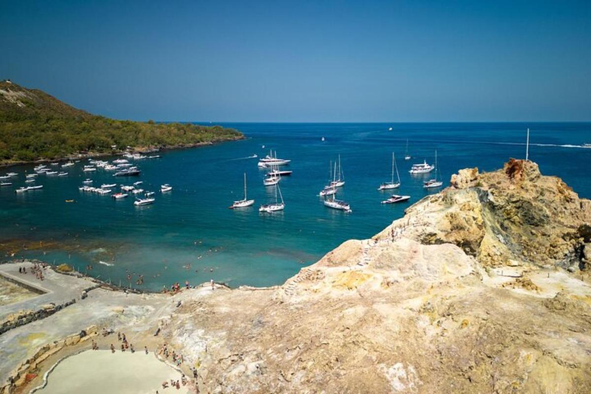a group of boats docked in a harbor