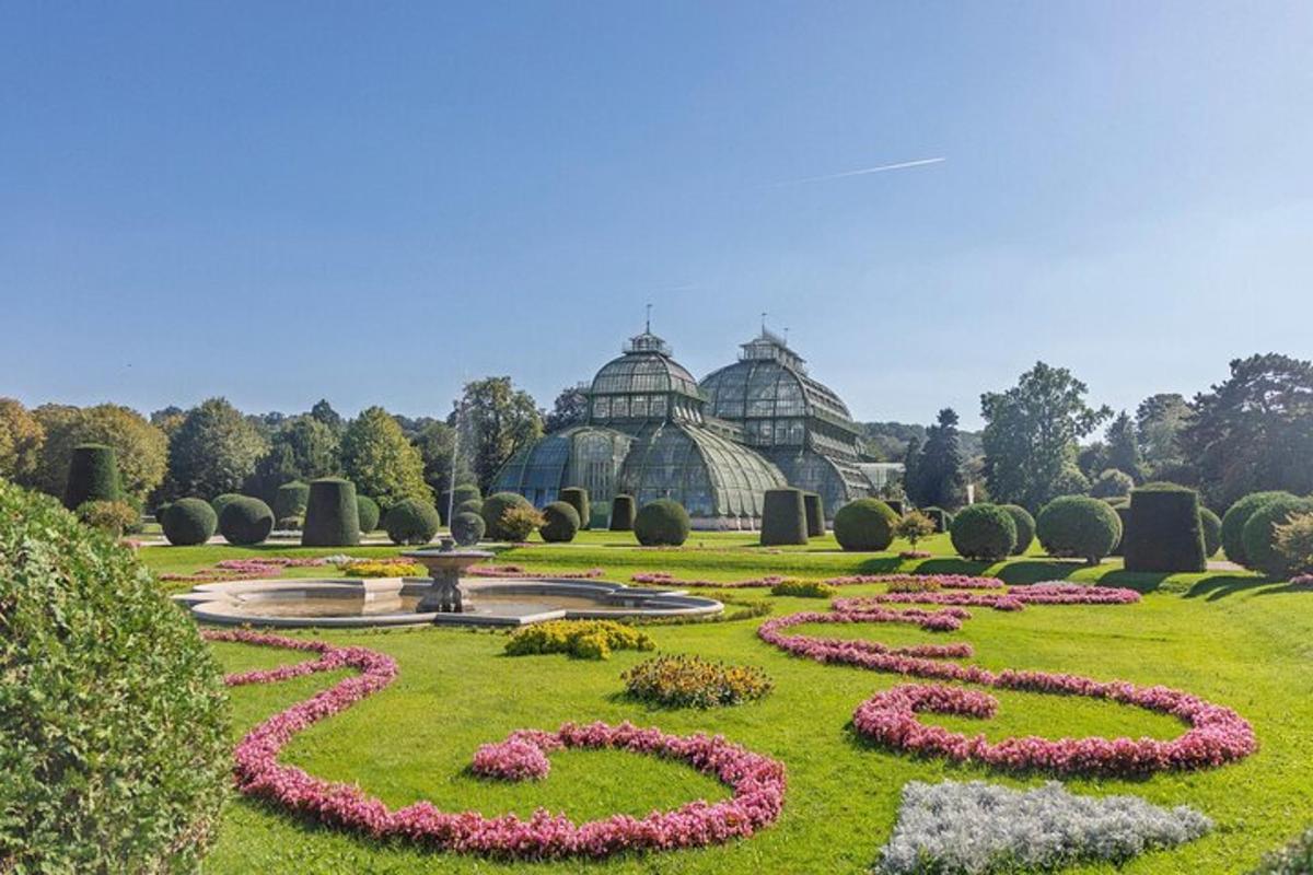 a garden with flowers in the shape of numbers