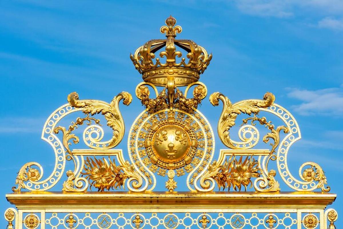 a gold crown on top of a building