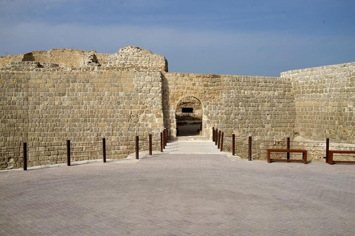 一堵有门的大砖墙