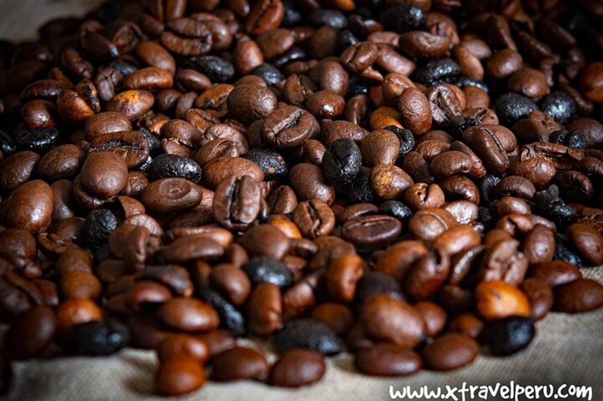 o grămadă de boabe de cafea pe o masă
