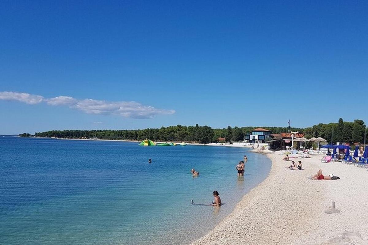 skupina lidí na pláži ve vodě