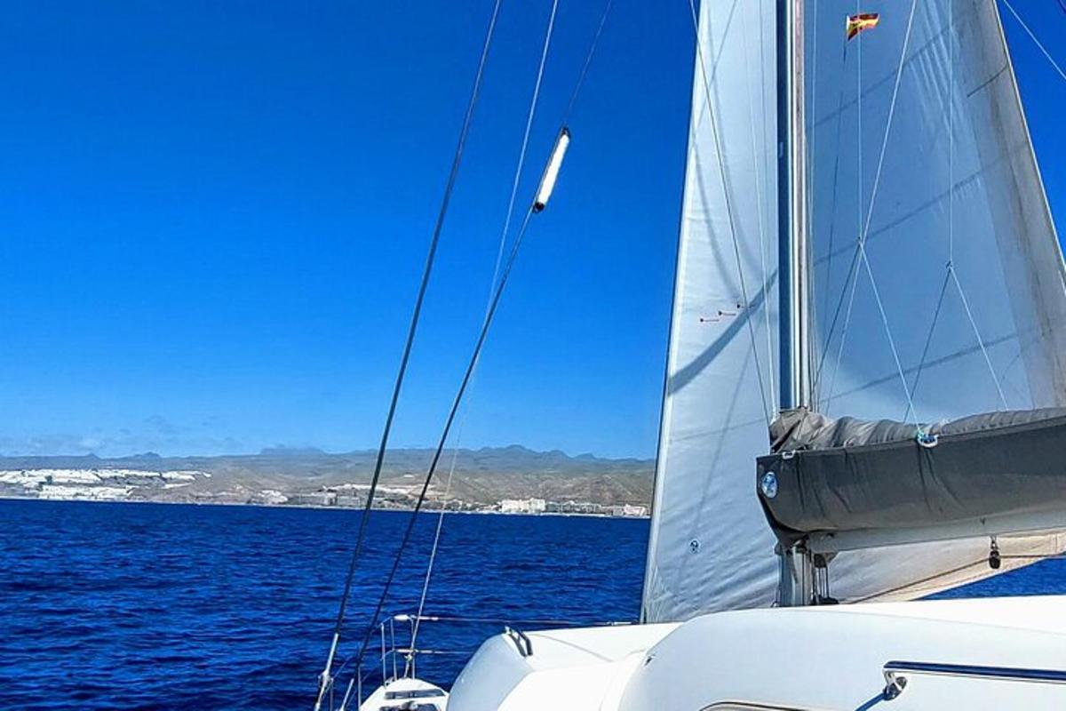 plachetnice na vodě s výhledem na oceán