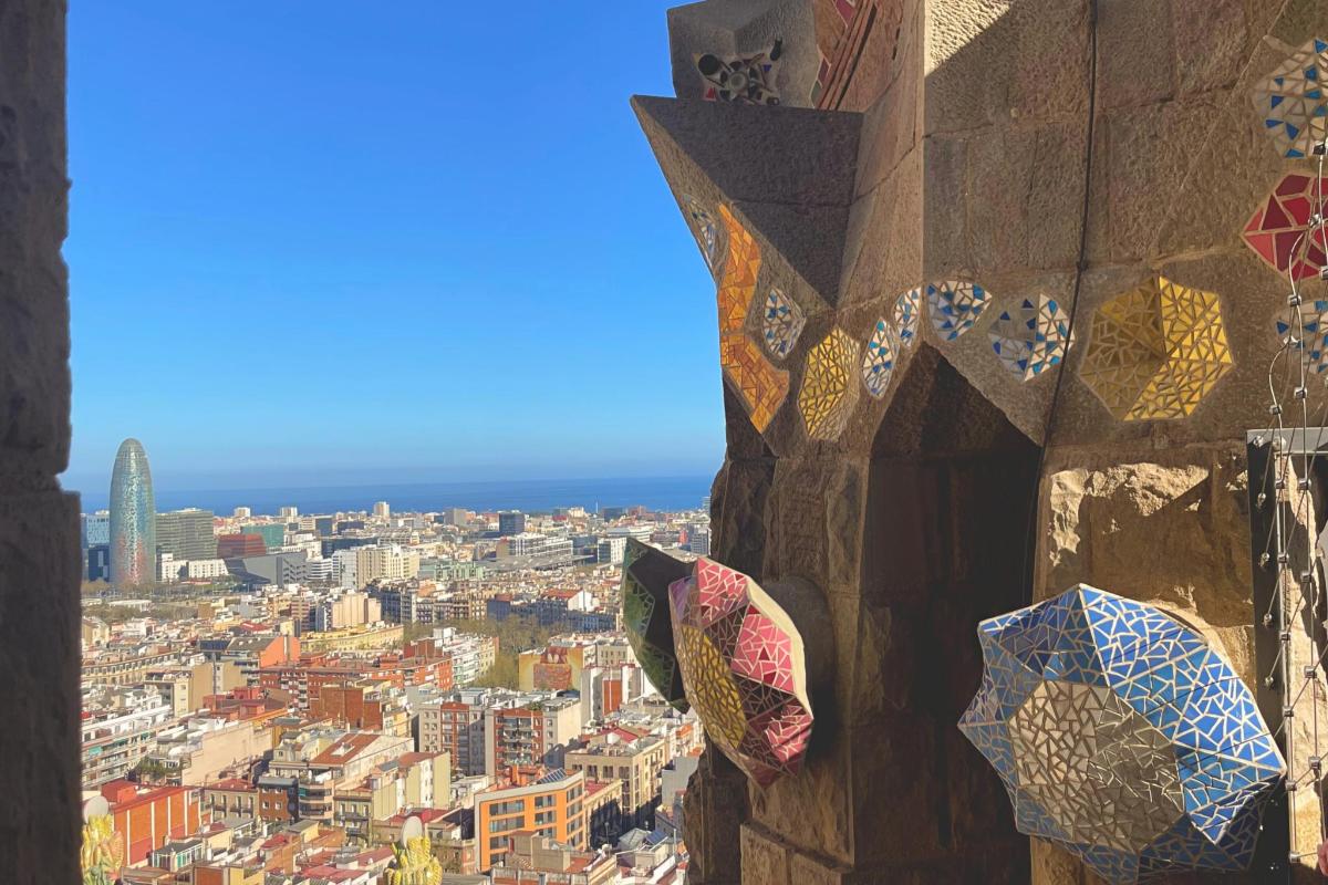 a view of a city from the top of a building
