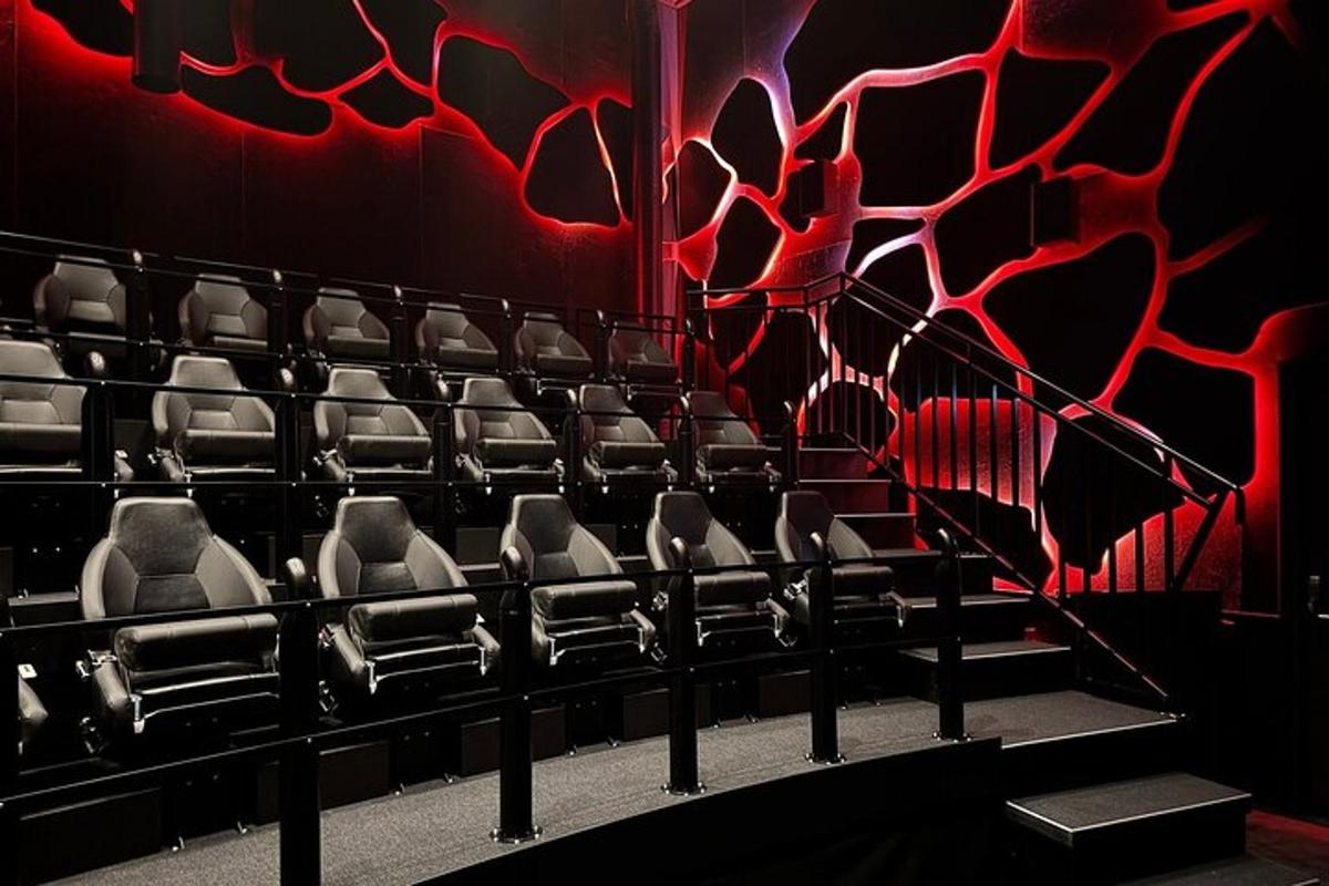 a group of chairs in an empty auditorium