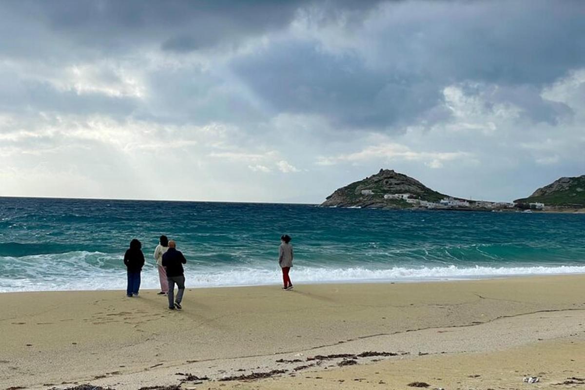 skupina ljudi, ki se sprehajajo po plaži