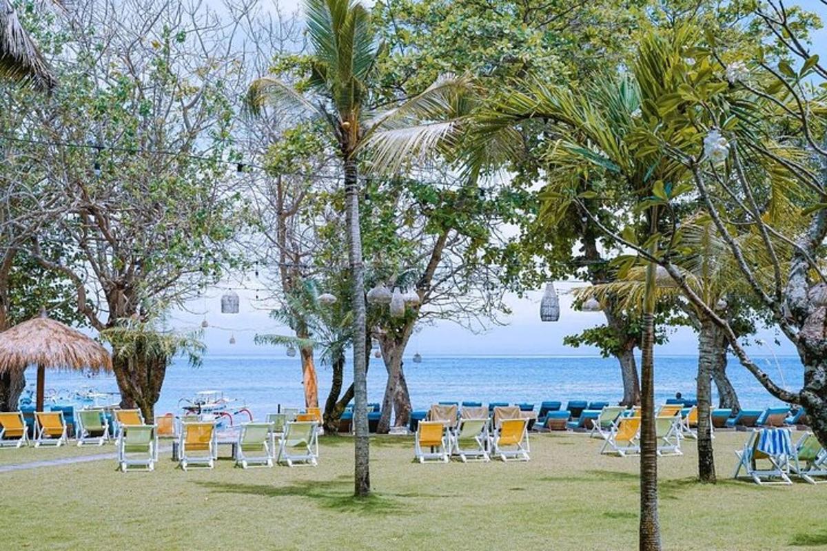 skupina stolov in miz na plaži