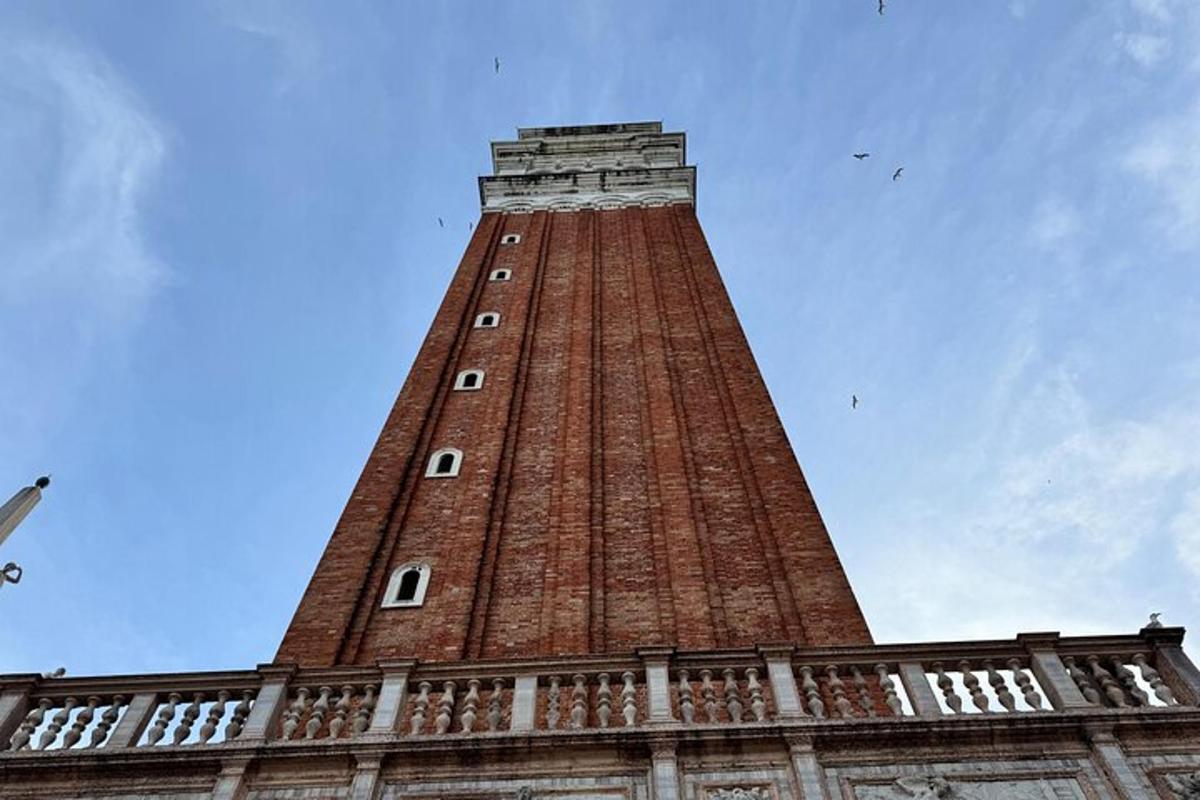 a tall brick tower on top of a building