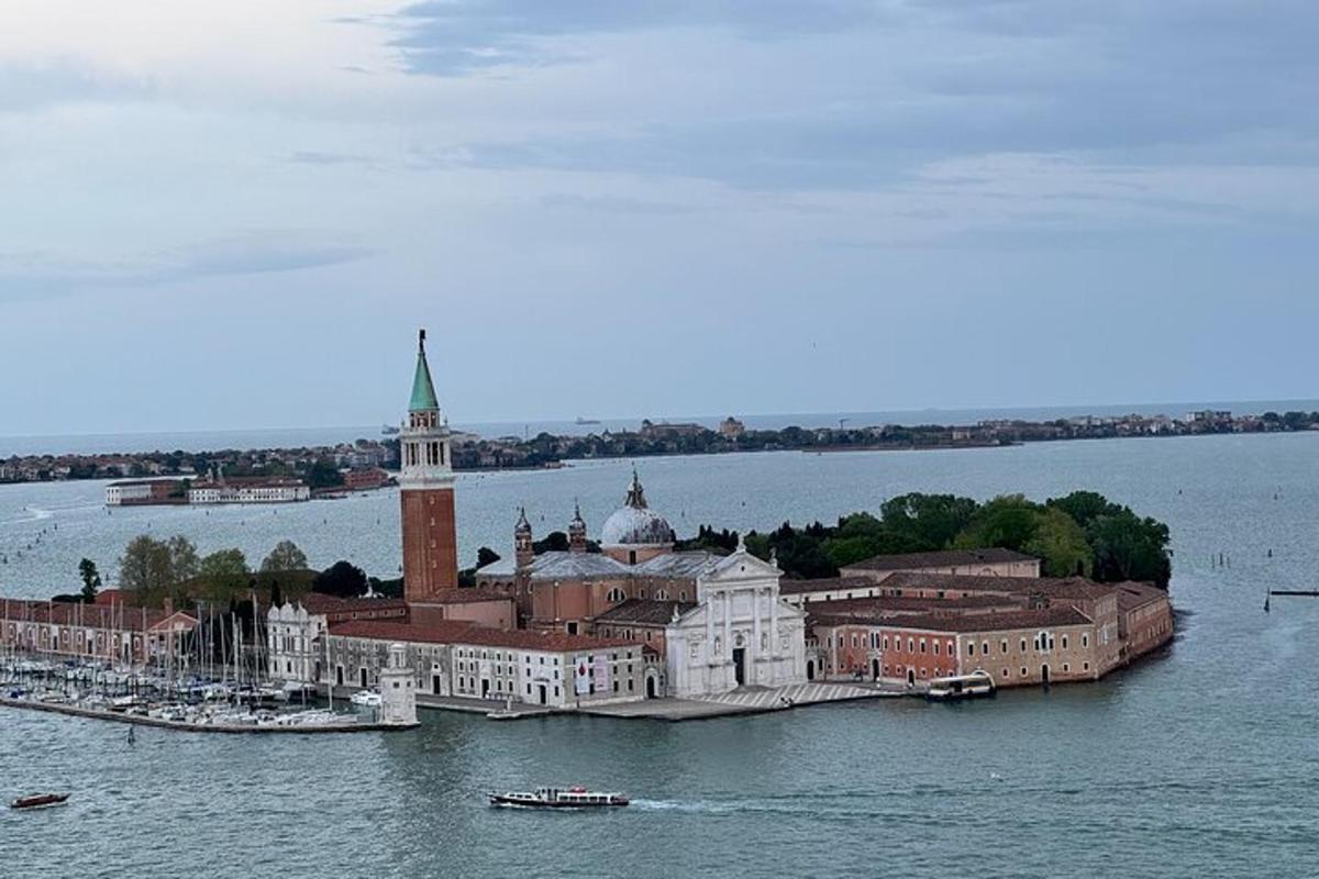 a large building in the middle of a body of water
