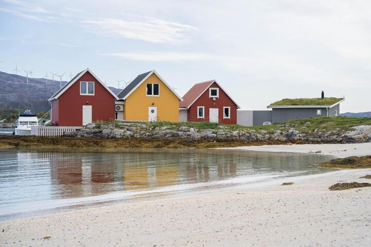 röð af húsum við ströndina