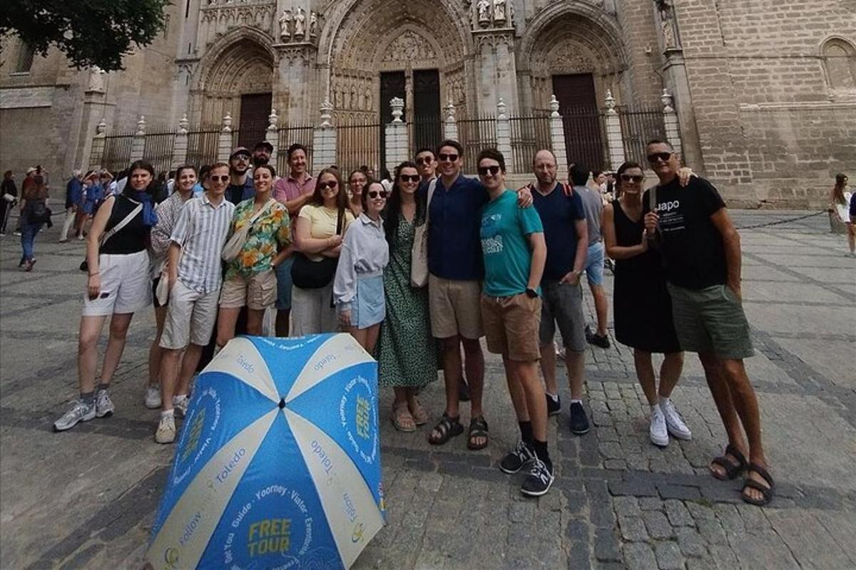 a group of people standing in front of a building