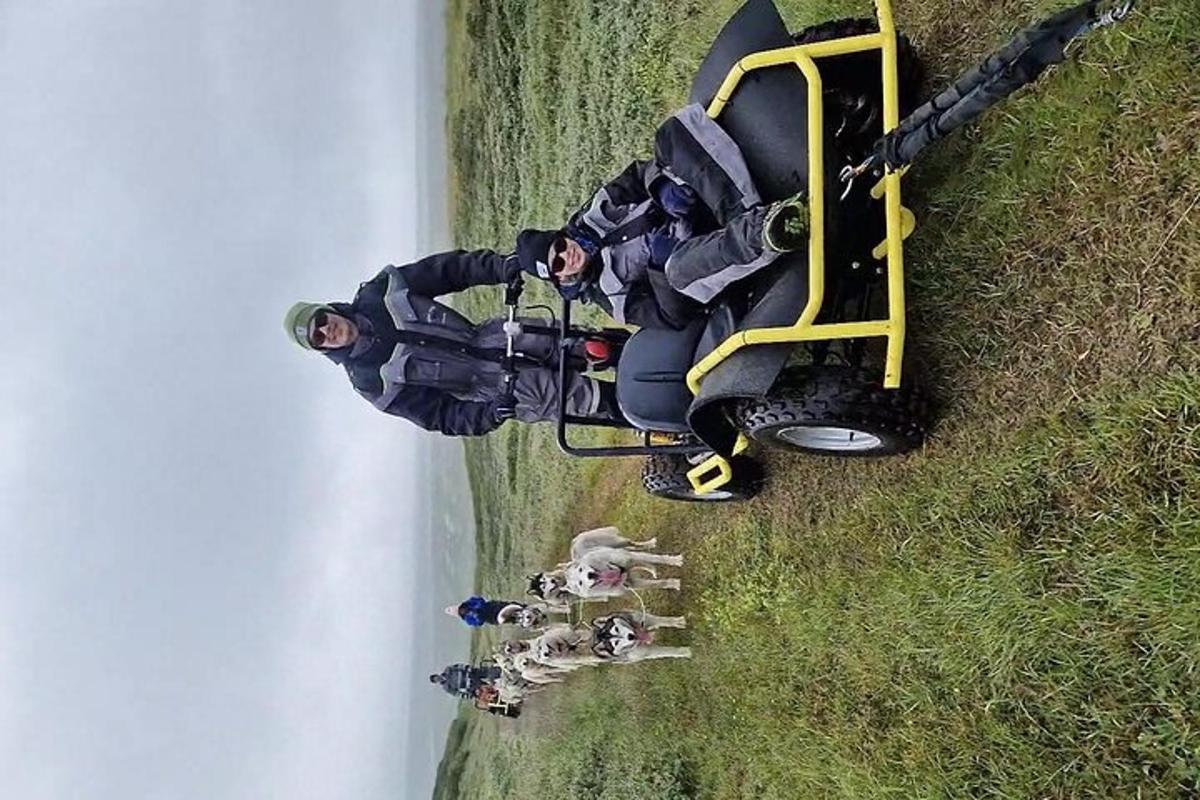 skupina lidí stojí v trávě