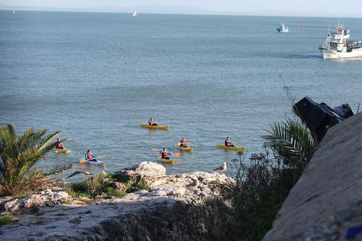 isang grupo ng mga tao sa kayak sa tubig