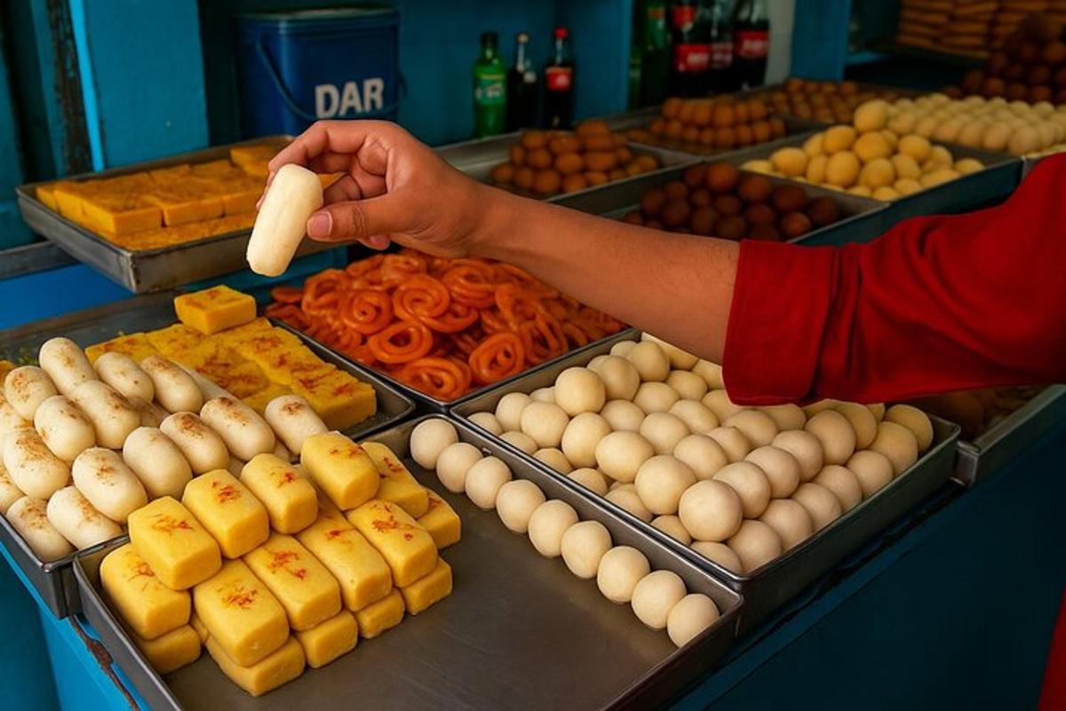 una persona sosté una quantitat d'ous i altres aliments