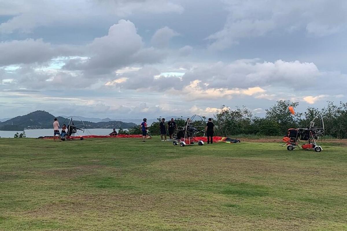 un grup de persones fent volar estels en un camp