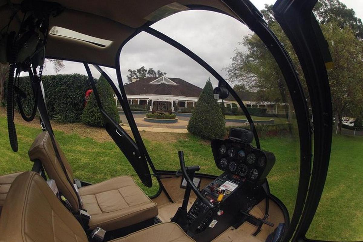 a view of the cockpit of a helicopter