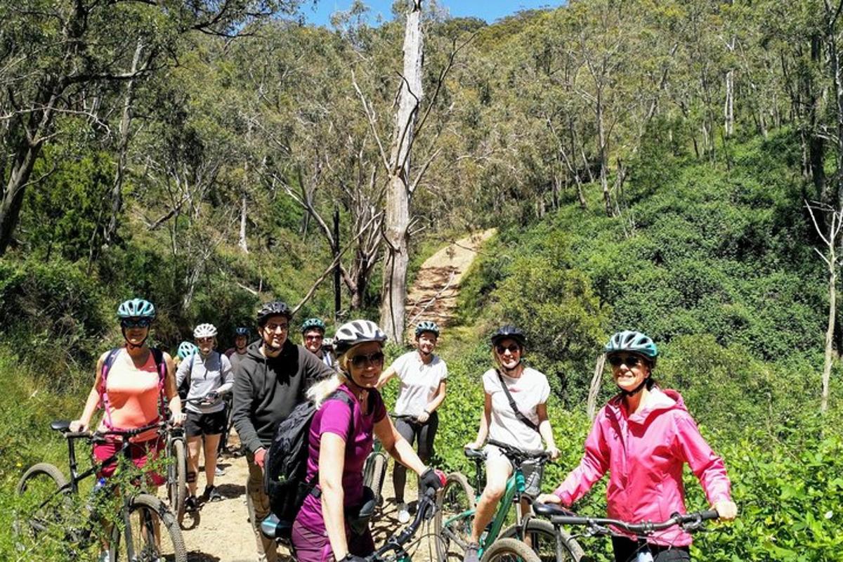 un gruppo di persone in bicicletta su un sentiero