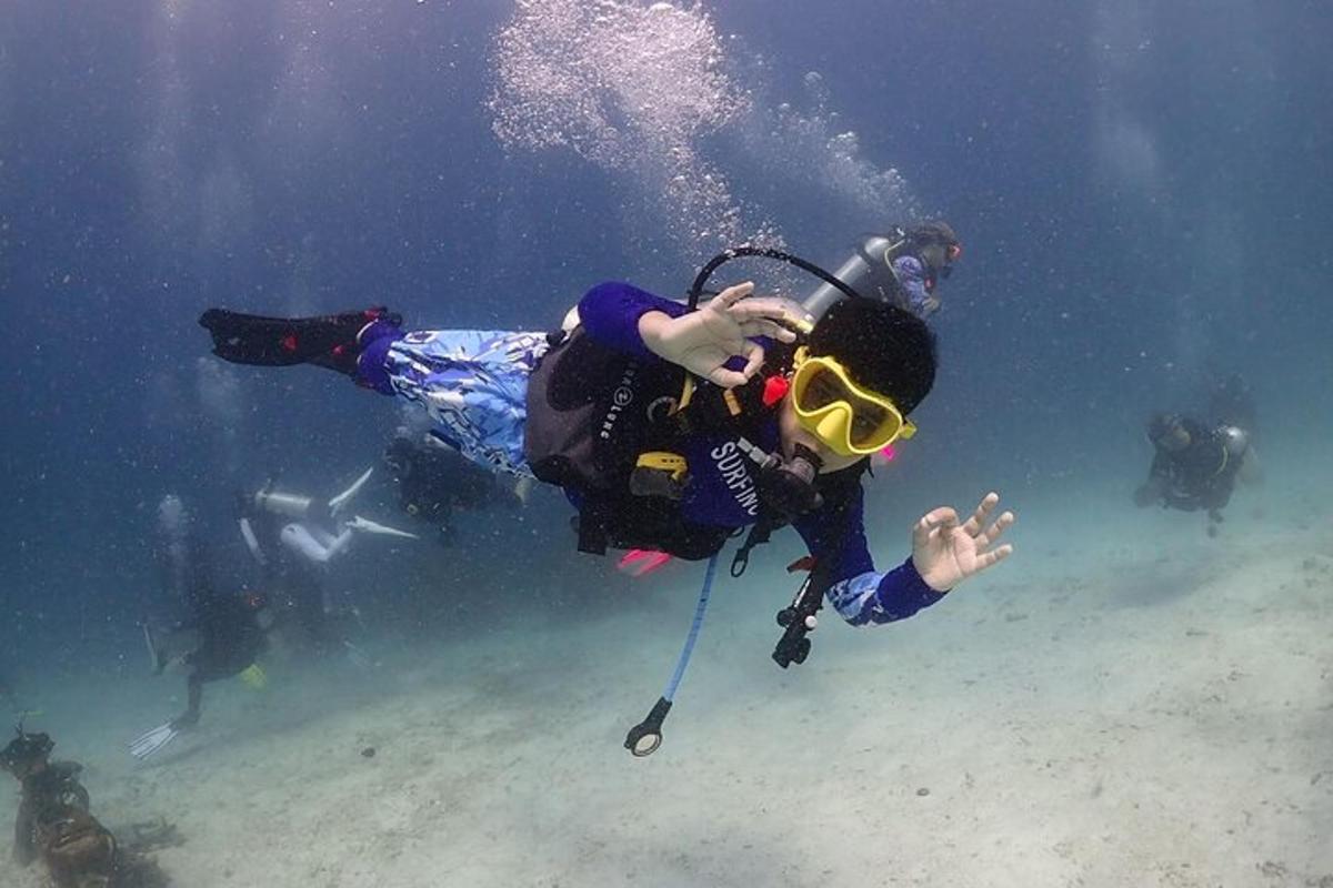 un gruppo di persone che nuotano nell'acqua