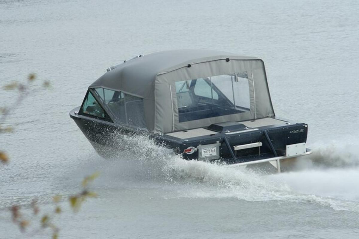 a boat in the water in the water