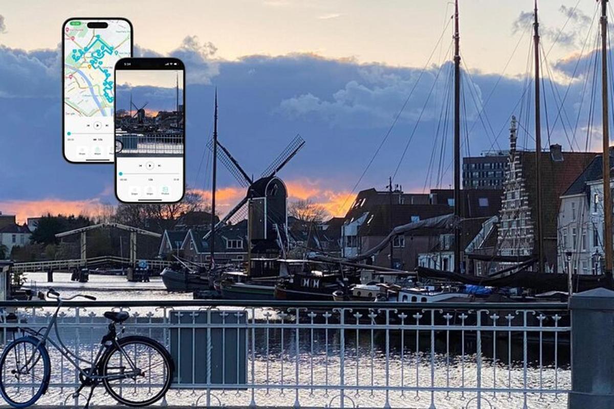 kolo zaparkované před přístavem s mobilním telefonem
