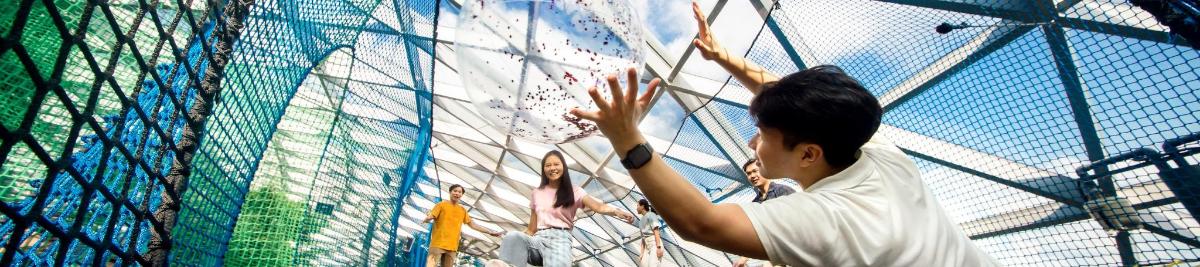 a man on a ride at a amusement park