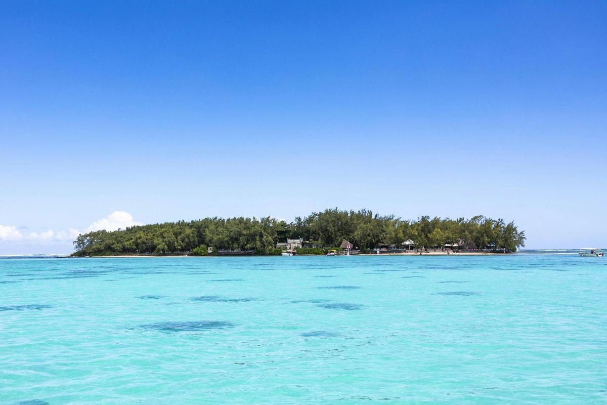 an island in the middle of a large body of water