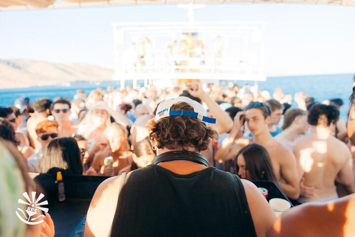 a large group of people standing in a crowd