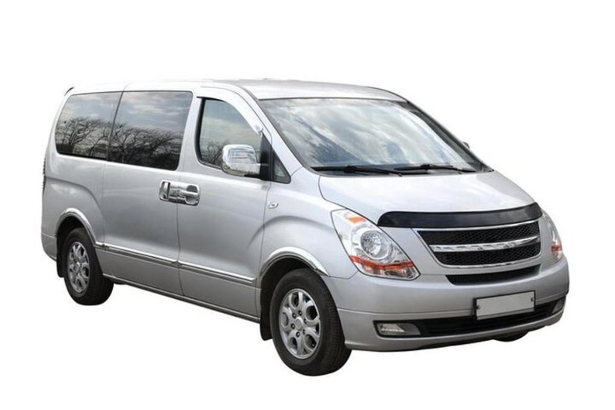 a silver van isolated on a white background