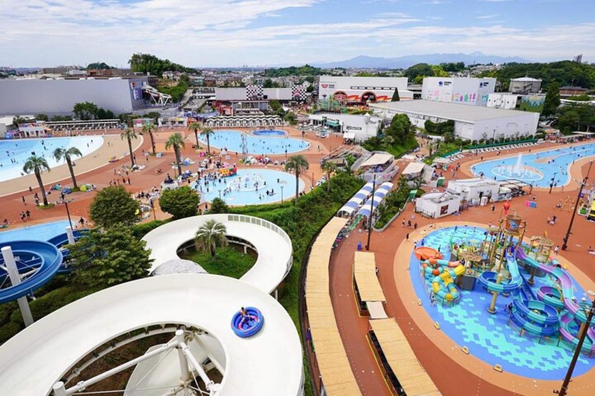letecký pohled na aquapark