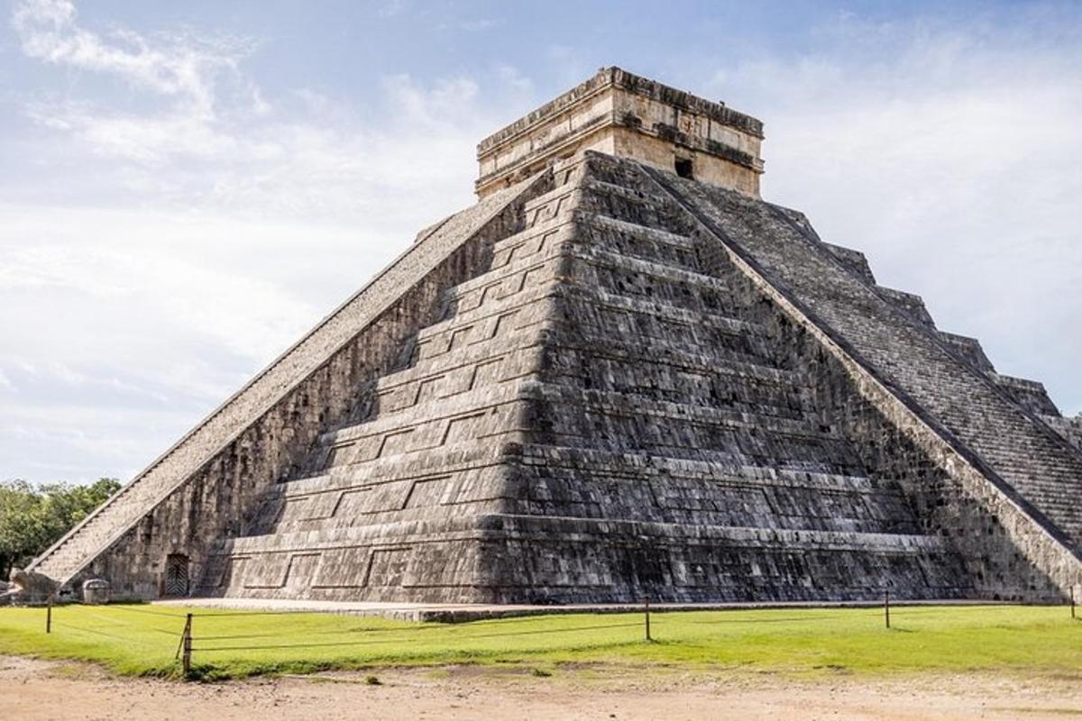 a pyramid at the mayan pyramids