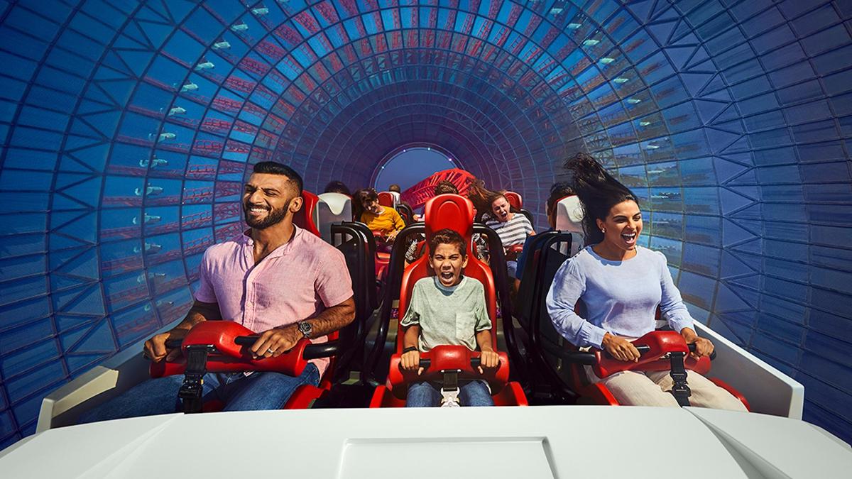 a group of people riding on a train