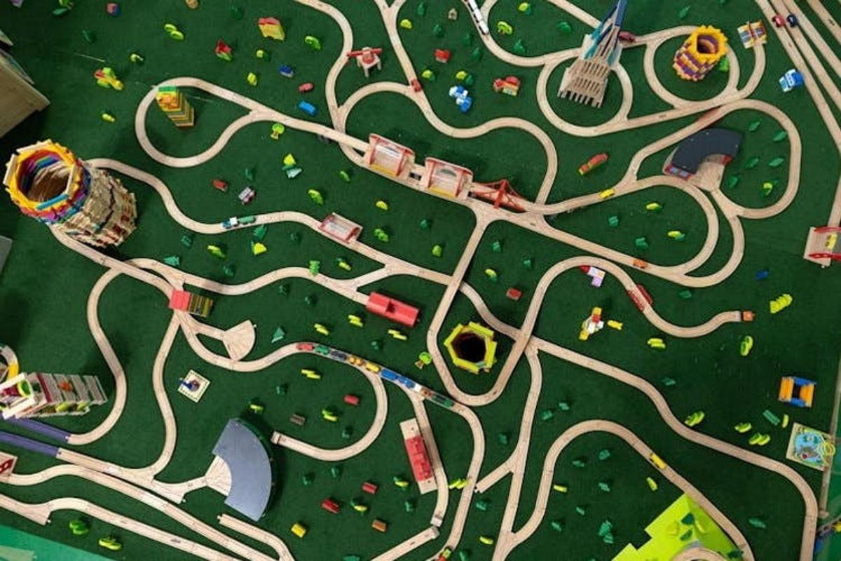 mapa hracího parku s vláčky