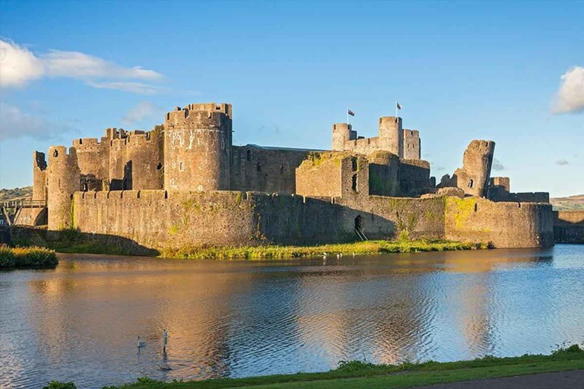 a castle sitting on top of a body of water