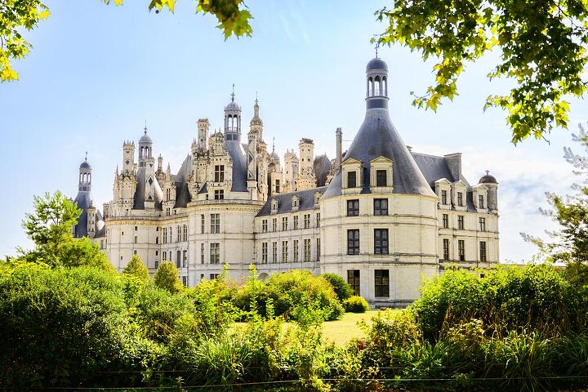 an old castle in the middle of a garden