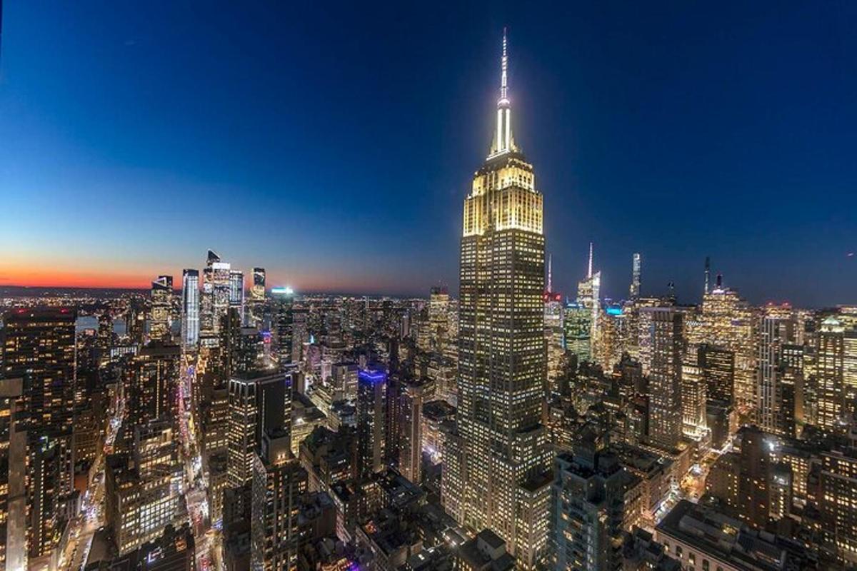 a view of a large city at night