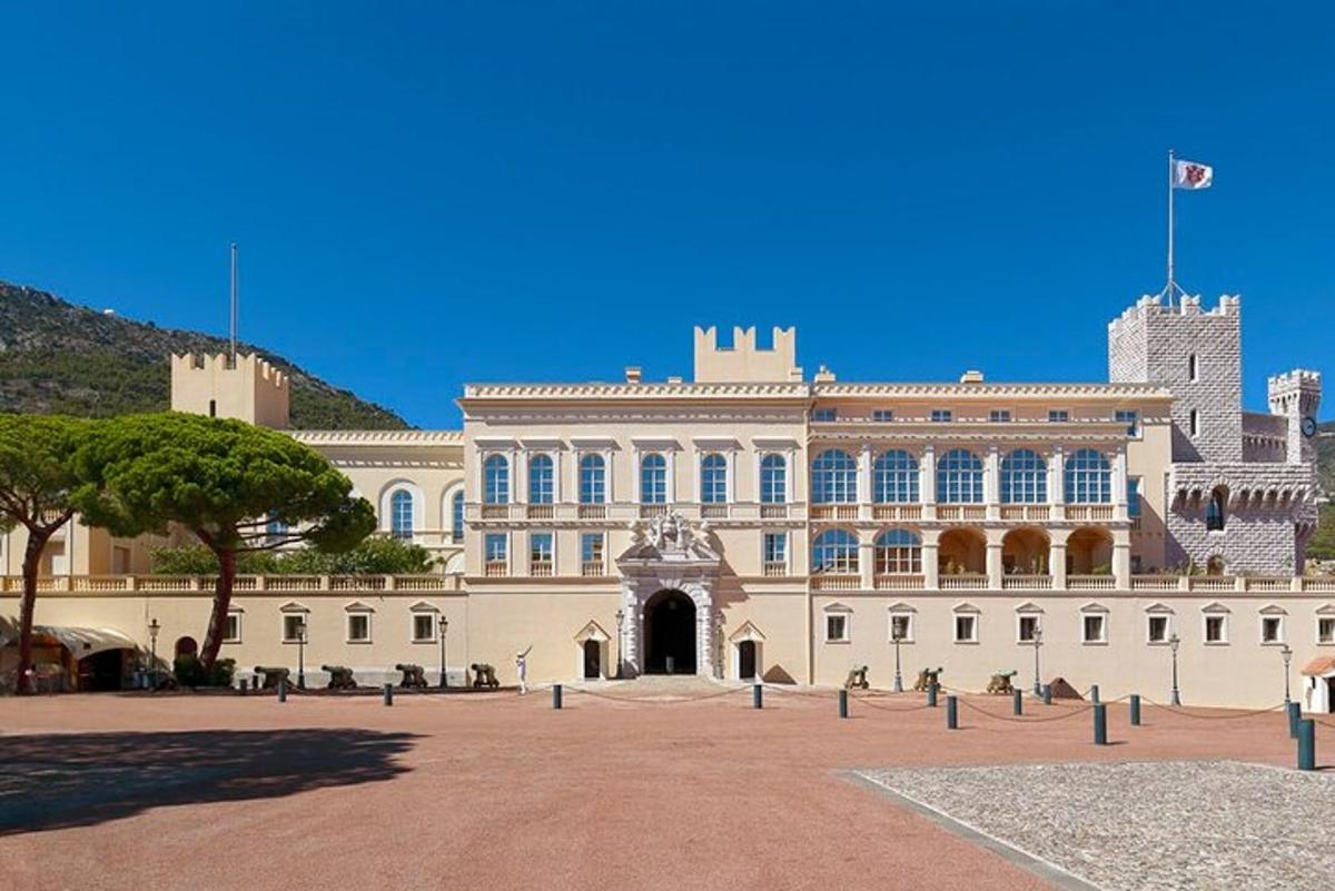 a large white building with a tree in front of it
