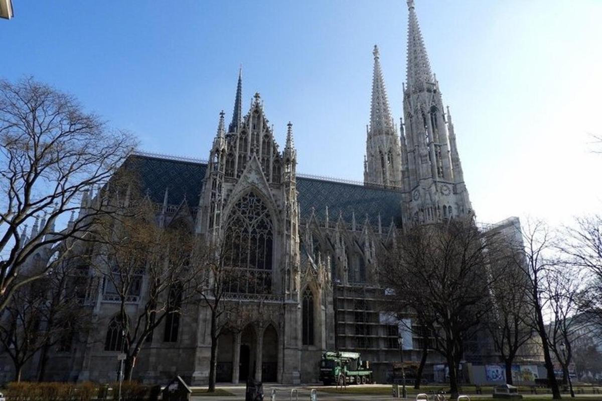 a large cathedral with two spires on top of it