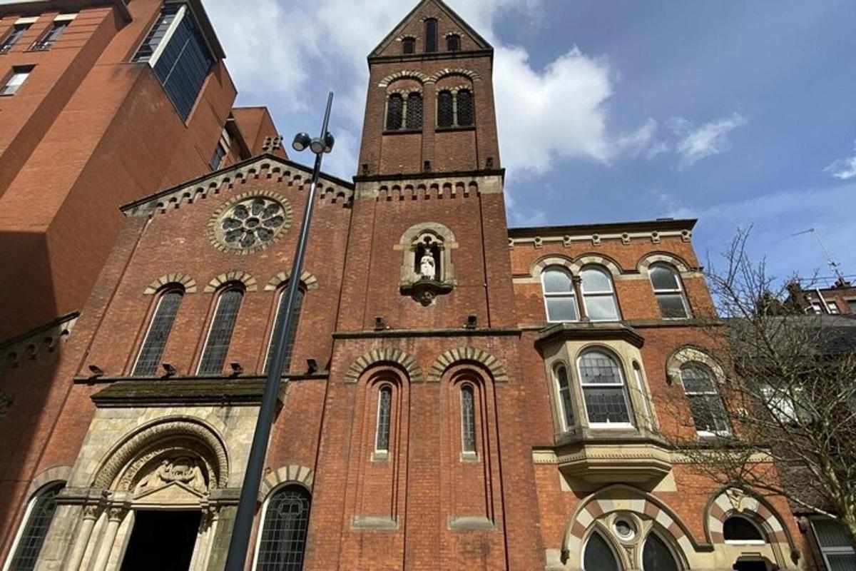 a large brick building with a clock tower on it