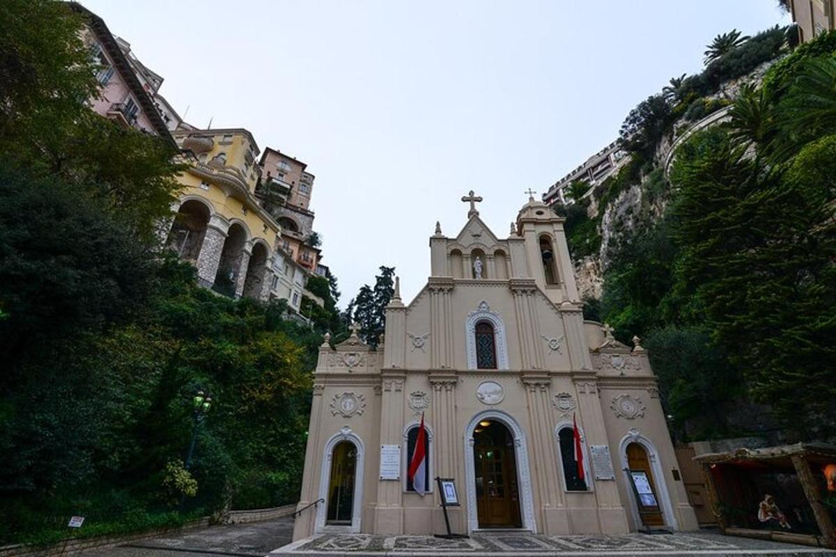a church sitting on the side of a mountain