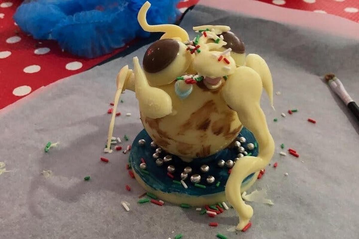 a chocolate ice cream dessert on a table