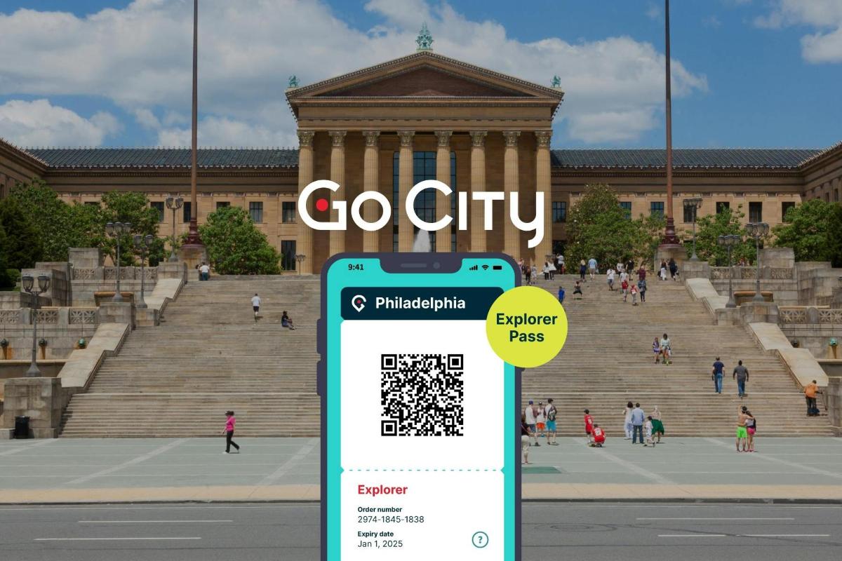a cell phone with a go city sign in front of a building