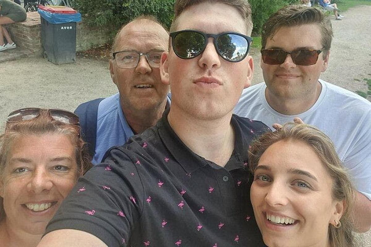 a group of people posing for a picture