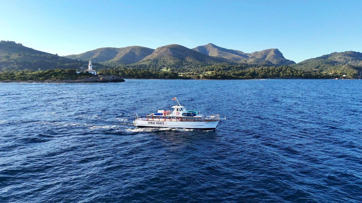 a boat in the middle of a large body of water